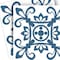 Homeroots 4" X 4" Teal And White Mosaic Peel And Stick Removable Tiles 399835 - alternate 2