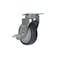 Vestil Dark Gray Swivel With Brake Thermoplastic Poly Rubber Caster 4 x 1 1/4 CST-B28-4X1TPR-SWB - alternate 2