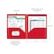 C-Line Products 8-1/2" x 11" Primary Colors Two-Pocket Heavyweight Poly Portfolio Folder, 10/PK 32950 - alternate 2
