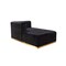 Homeroots Black Velvet Modular U Shaped Four Piece Sofa and Chaise Sectional With Toss Pillows 644108 - alternate 4