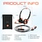 Delton MS Teams Noise-Canceling On-Ear Computer Headset with 3-Mics, USB Type-A & Type C, Black 62Y - alternate 2