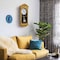 Clockswise 24in Wall Clock Vintage-Inspired Wood-Grain Texture Distressed Finish Battery-Operated, Yellow QI004145.L.YL - alternate 2