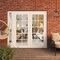 Vdomdoors Front Exterior Prehung Metal-Plastic Double Doors Clear Glass / MANUX 8100 White Silk / Office Comm MANUX8100DEXD-WS-W72+14xH80-LH-I - alternate 2