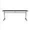 Correll Rectangle Econoline TFL Flip Top Table, 72 in W, 23 in to 31 in H, Particleboard Top, Black Granite FTM2472TF-07 - alternate 2