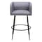Homeroots Set of Two 31" Gray and Black Fabric and Steel Bar Height Bar Chairs, 2PK 571487 - alternate 2