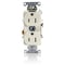 Leviton Dup Rec 15A 125V TR LtAl T5262-T - alternate 1