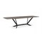 Homeroots 118" Gray And Black Ceramic And Metal Trestle Base Dining Table 487876 - alternate 1