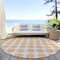 Homeroots 8' Peach And Ivory Round Polka Dot Washable Indoor Outdoor Area Rug 614931 - alternate 3
