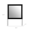 Homeroots 35" Black Wood Square Mounted Framed Dresser Mirror 643693 - alternate 3