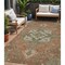Homeroots 5' X 8' Rust Green And Brown Oriental Washable Indoor Outdoor Area Rug 600187 - alternate 1