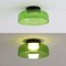 Jonathan Y Kalmar 12" Modern Minimalist Iron/Glass Dimmable Integrated LED Flush Mount, Green/Black JYL7153B - alternate 4
