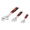 Performance Tool 3 pc. Adjustable Wrench Set, SAE/Metric, 6/8/12 inch, Ergonomic Grips W30703 - alternate 1