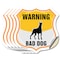 Signmission Beware Of Dog Shield Sign Warning Bad Do, 4 inch X 4 inch, Vinyl Decal, 5PK SHI-D-5PACK-4-361 - alternate 1