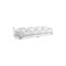 Homeroots 175" White Italian Leather Reclining Metal USB Sofa 720416 - alternate 2