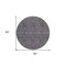 Homeroots 8' Navy Blue Beige And Taupe Round Floral Washable Indoor Outdoor Area Rug 582292 - alternate 3