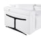 Homeroots White Italian Leather Modular L Shaped Five Piece Corner Sectional 534876 - alternate 2