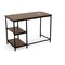 Homeroots 42" Chestnut and Black Solid Wood and Metal Computer Desk 516425 - alternate 2