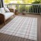 Homeroots 5' X 8' Pink And Gray Plaid Washable Indoor Outdoor Area Rug 601351 - alternate 2