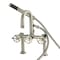 Kingston Brass 7" Center Deck-Mount Clawfoot Tub Faucet with Knurled Handle and Hand Shower, Brushed Nickel AE6008RKX - alternate 1
