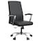 Leisuremod Evander Office Chair in Upholstered Leather and Iron Frame with Swivel and Tilt, Black EO20BLL - alternate 1