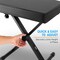 Pyle Pyle Adjustable Padded Keyboard Piano Bench - X-Style Foldable, Three Height Positions, Foam Cushion PKST52 - alternate 2