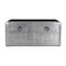 Homeroots 44in Black and Silver Genuine Leather and Metal Upholstered Storage Bench with Drawers 488864 - alternate 2