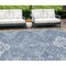 Homeroots 9' X 12' Navy Blue And Denim Blue Medallion Washable Indoor Outdoor Area Rug 589036 - alternate 1
