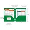 C-Line Products 8-1/2" x 11" Green Two-Pocket 3-Hole Punch Heavyweight Poly Portfolio Folder, 25EA/BX, 6BX/CT 33933-BX - alternate 2