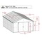 Arrow Classic 12 x 17 x 8 ft Blue Grey Steel Storage Shed CLG1217BG - alternate 3