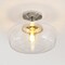 Jonathan Y Marfa 14" 1-Light Modern Farmhouse Schoolhouse Frosted Glass/Metal LED Semi Flush Mount, Chrome JYL7517C - alternate 2