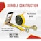 Mytee Products 2 inx15 ft Ratchet Straps w/ Twisted Snap Hooks Tow Straps for Trailers Truck, 10PK RS215SHx10 - alternate 2