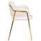 Leisuremod Axis Collection Modern Gold Dining Chair in White ACG22W - alternate 2
