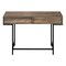 Homeroots 47" Brown and Black Wood and Metal H-Shape Computer Desk With Two Drawers 489999 - alternate 2