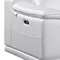 Homeroots 175" White Italian Leather Reclining Metal USB Sofa 720416 - alternate 3