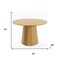 Homeroots 46" Natural Wood Pedestal Base Round Top Dining Table 721087 - alternate 3