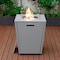 Leisuremod Chelsea Aluminum Patio Modern Propane Fire Pit Side Table, Grey CF21GR - alternate 1