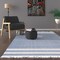 Homeroots 9' X 12' Blue Striped Handmade Indoor Outdoor Area Rug 533586 - alternate 3