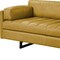 Homeroots 74" Mustard Top Grain Leather Sofa With Black Legs 491347 - alternate 2