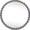 Homeroots 24" Dark Gray Iron Beaded Round Accent Mirror 634099 - alternate 2
