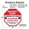 Signmission Security Alert Parking Lot Under 24, 6 Inch X 6 Inch, Plastic Sign OC-P-6-116 - alternate 3