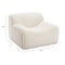 Homeroots 39" Cream Faux Fur And Upholstered Tufted Lounge Chair 564973 - alternate 3
