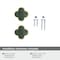 Amerock Accents 1-1/4 inch 32mm Length Gold/Emerald Green Cabinet Knob, 2PK 2PK36970EMG - alternate 2