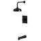 Kingston Brass Single-Handle Pressure Balanced Tub and Shower Faucet, Matte Black KB6340DL - alternate 1