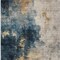 Homeroots 9' X 12' Blue Gray And Gold Abstract Washable Indoor Outdoor Area Rug 603051 - alternate 3