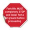Signmission Forklifts Must Completely Stop and, 10 Inch X 10 Inch, Vinyl Decal OC-D-10-256 - alternate 1