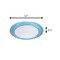 Homeroots Clear and Blue Four Piece Swirl Acrylic Service For Four Dinner Plate Set 520896 - alternate 3