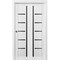 Sartodoors Sliding Closet Bi-fold Doors White Solid Core Modern Interior QUADRO4588BF-WS-56 x 84 (2* 28x84) - alternate 1