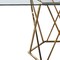 Homeroots 63" Clear and Gold Glass and Metal Geo Pedestal Base Dining Table 602328 - alternate 2