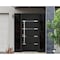 Vdomdoors Steel Door Deux 1105 Black Enamel 2 Sidelight Exterior Windows Sidelites/ Stainless Inserts Entry D DEUX1105EXD-BLK-W14+36+14xH80-RH-O - alternate 2