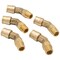 Mytee Products 45-DEGREE DOT Brass 3/8 inOD X 1/4 inNPT Male Non-Swivel Elbow Air Brake 5PK MP-ABF-45ELBOW3814 - alternate 1